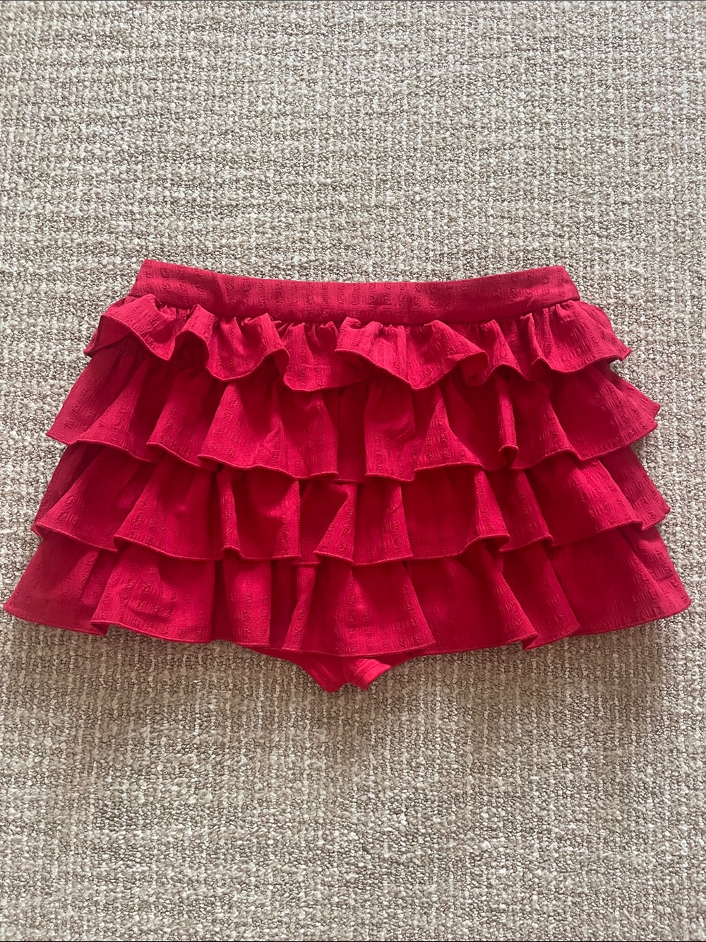 Emory Park Red Ruffled Mini Skort - Picture 2 of 9